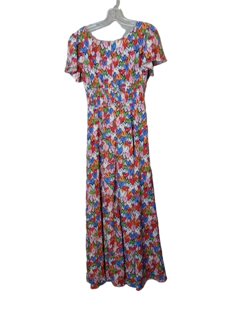 Wayward Fancies Heart Maxi Dress Small 4 Smocked Coquette Romantic - Picture 3 of 11
